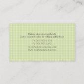 Aangepaste kleur Bakkerij Rolling Pin Bak Bakken Visitekaartje (Achterkant)