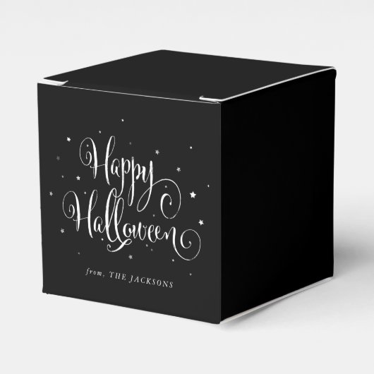 Aangepaste kleur+ Bericht Happy Halloween Favor Bo Bedankdoosjes (Voorkant Zijde)