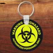 [Aangepaste kleur] Biohazard Pictogram Sleutelhang Sleutelhanger (Voorkant)