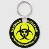 [Aangepaste kleur] Biohazard Pictogram Sleutelhang Sleutelhanger (Achterkant)