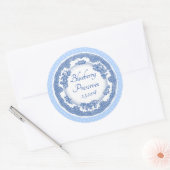 Aangepaste kleur blauw bord inblikken label (Envelop)