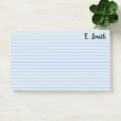 Aangepaste kleur blauwe gepersonaliseerde grote post-it® notes (Kantoor)