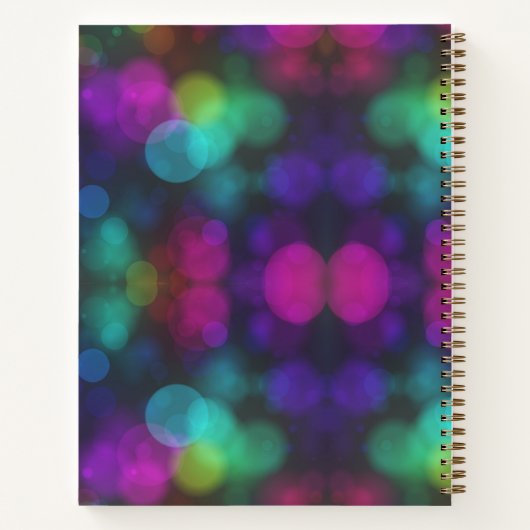 Aangepaste kleur Bokeh Notitieboek (Achterkant)