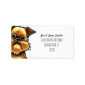 Aangepaste kleur Brussel Griffon Etiket (Voorkant)