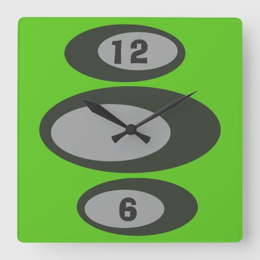 Aangepaste kleur - DIY Retro-klokken Vierkante Klok (Voorkant)