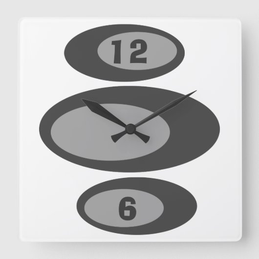Aangepaste kleur - DIY Retro-klokken Vierkante Klok (Voorkant)