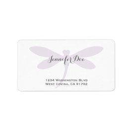 Aangepaste kleur Dragonfly-adreslabel Sjabloon Etiket