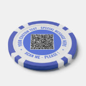 Aangepaste kleur en tekst met uw QR-code pokerchip (Enkel)