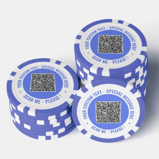 Aangepaste kleur en tekst met uw QR-code pokerchip (Opstapeling)
