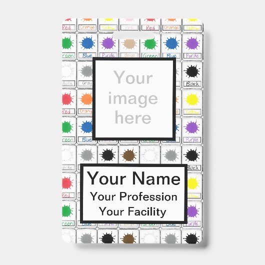 Aangepaste Kleur Flash Cards - School Serie Badge (Voorzijde)