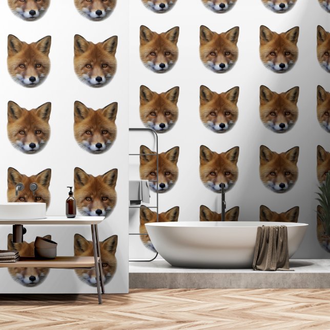 Aangepaste kleur Fox Behang (Badkamer)
