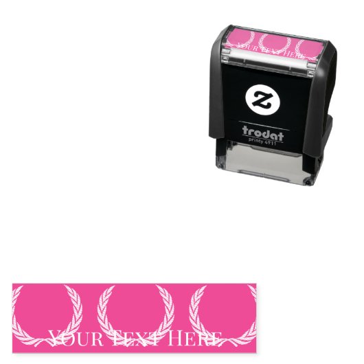Aangepaste kleur Fuchsia Zelfinking Rubber Stamp Zelfinktende Stempel (In situ)