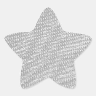 Aangepaste kleur gebreide textuur ster sticker