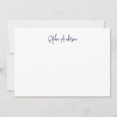 Aangepaste kleur gepersonaliseerd modern script mi notitiekaartje (Voorkant)