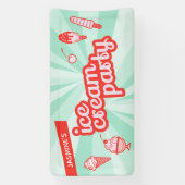 Aangepaste kleur gepersonaliseerde ijsfeest achter spandoek (Verticaal)