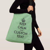 Aangepaste kleur groot Houd kalm cross-body tas
