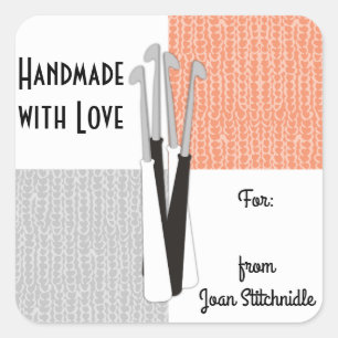 Aangepaste kleur haakhaken grijs kleurenblok vierkante sticker