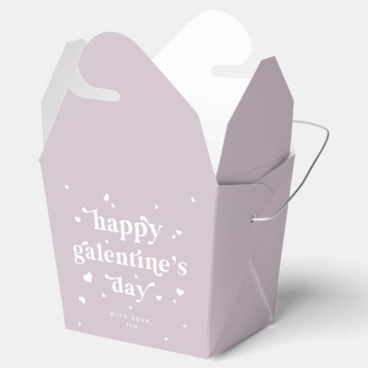 Aangepaste kleur Happy Galentine-dag + hart Bedankdoosjes (Geopend)