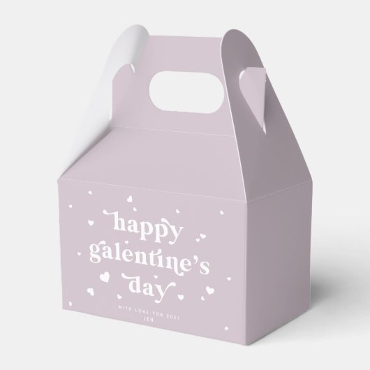 Aangepaste kleur Happy Galentine-dag + hart Bedankdoosjes (Voorkant Zijde)