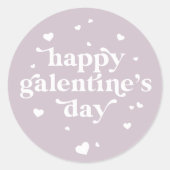 Aangepaste kleur Happy Galentine-dag Ronde Sticker (Voorkant)