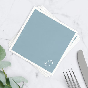 Aangepaste Kleur Hoek Bruiloft Monogram Servet