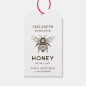 Aangepaste kleur honingbij inblikken label cadeaulabel (Voorkant)