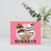 Aangepaste kleur Ice Cream Lover briefkaart (Staand voorkant)