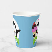 Aangepaste kleur Ice Cream Penguin Papieren Bekers (Rechts)