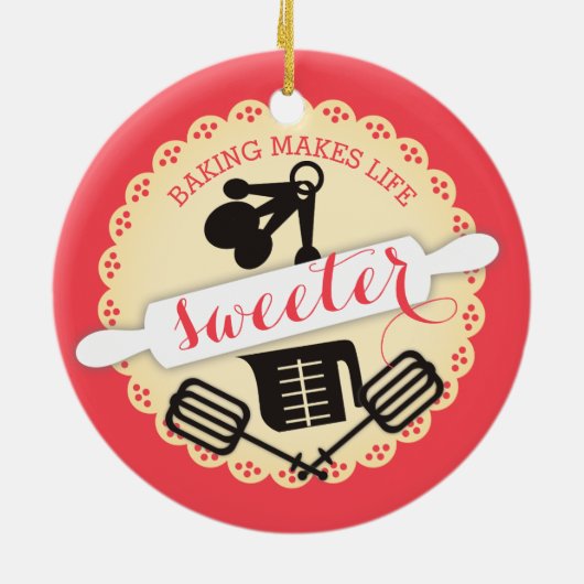 Aangepaste kleur Ik hou van kerstversiering Keramisch Ornament (Achterkant)