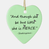 Aangepaste kleur Kleine maar Fierce Shakespeare Qu Keramisch Ornament (Rechts)