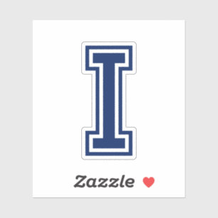 Aangepaste kleur letter I sportieve college letter Sticker