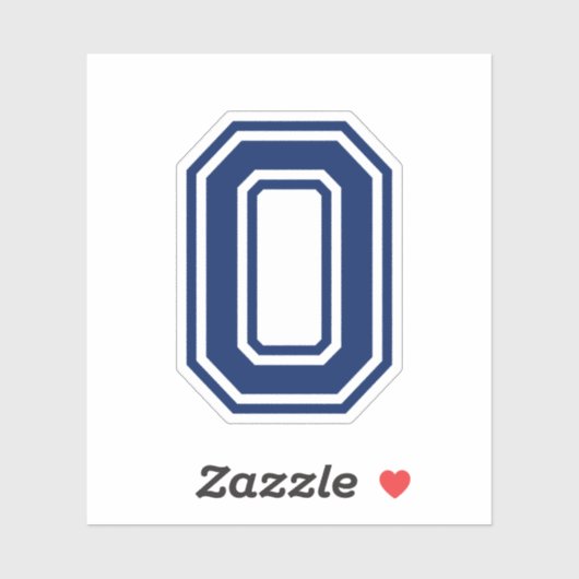 Aangepaste kleur letter O sportieve college letter Sticker (Vel)