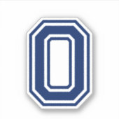 Aangepaste kleur letter O sportieve college letter Sticker (Voorkant)