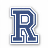 Aangepaste kleur letter R sportieve college letter Sticker (Voorkant)