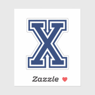 Aangepaste kleur letter X sportieve college letter Sticker