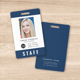 Aangepaste Kleur Logo Toevoegen Foto Personeelpas Badge