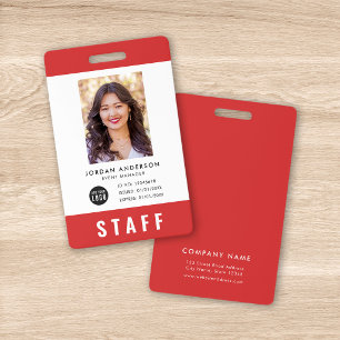 Aangepaste Kleur Logo Toevoegen Foto Personeelpas Badge