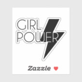 Aangepaste kleur Meisje Power Cool Zwart SVG Desig Sticker (Vel)