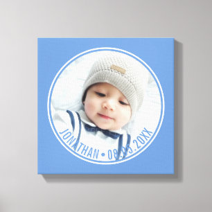 Aangepaste kleur met aangepaste foto en tekst canvas afdruk