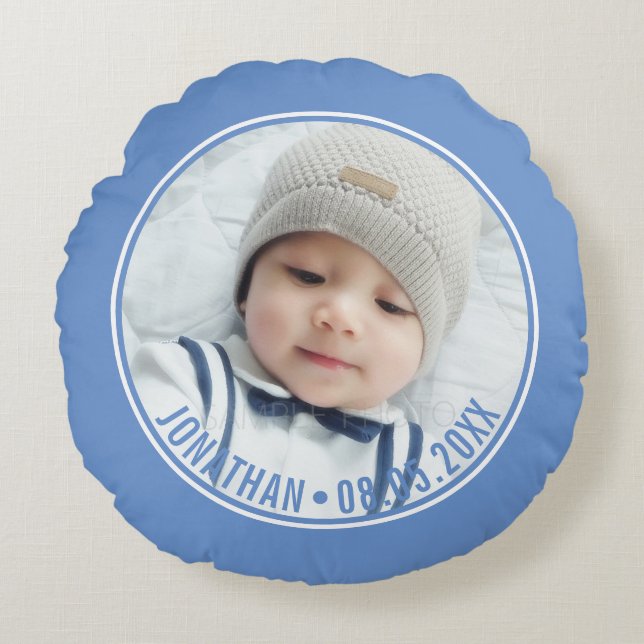 Aangepaste kleur met aangepaste foto's en tekst rond kussen (Voorkant)