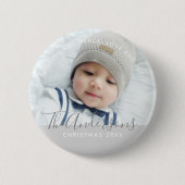 Aangepaste kleur met aangepaste foto's en tekst ronde button 5,7 cm (Voorkant)