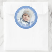 Aangepaste kleur met aangepaste foto's en tekst ronde sticker (Tas)