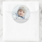 Aangepaste kleur met aangepaste foto's en tekst ronde sticker (Tas)