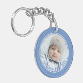 Aangepaste kleur met aangepaste foto's en tekst sleutelhanger (Voorkant Links)