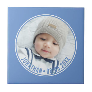 Aangepaste kleur met aangepaste foto's en tekst tegeltje