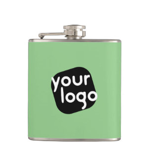 Aangepaste kleur minimale moderne merklogo Voeg uw Heupfles