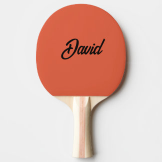 Aangepaste Kleur Minimalistisch Schrift Gepersonal Tafeltennisbatje
