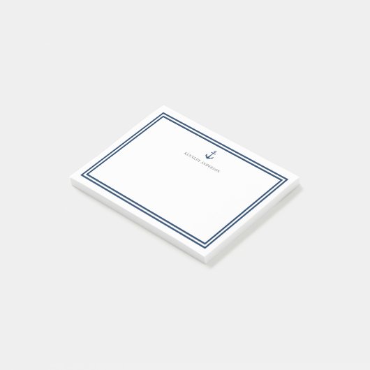 Aangepaste Kleur Modern Klassiek Anker Gepersonali Post-it® Notes (Schuin)