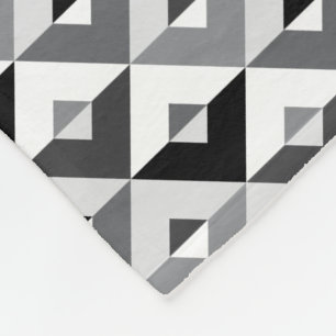 Aangepaste Kleur Moderne Driehoek Patroon Fleece Deken
