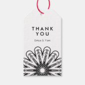 Aangepaste kleur moderne minimalistische bloemen cadeaulabel (Voorkant)